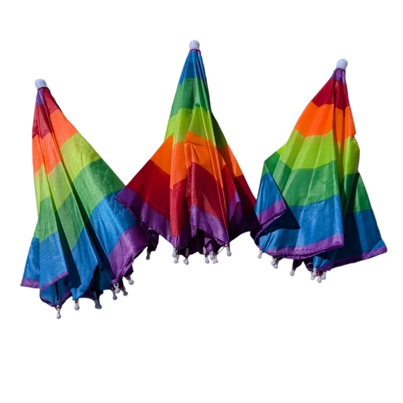 UMBRELLA Rainbow Nylon Sun Snow Rain Portable Hat - Picture 4 of 11